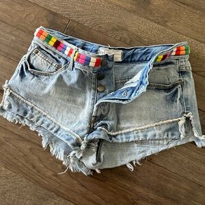 Free People low rise colorful denim short